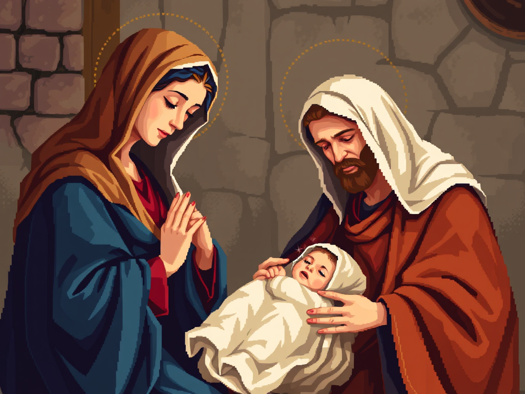 Birth of the Blessed Virgin Mary with her parents Saints Anne & Joachim